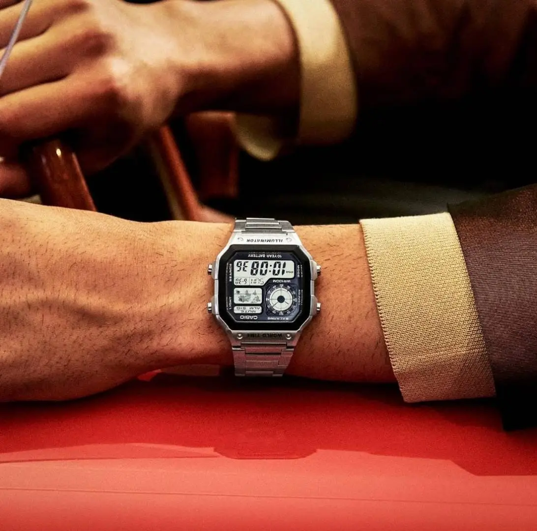 Casioo Illuminator AE-1200 WHD – Premium Stainless-Steel Digital Watch