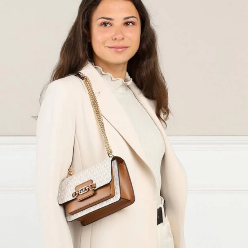 Michael Kors MK Heather Logo Shoulder Bag With Box & Dust Bag - Image 6