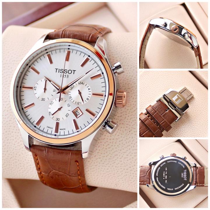 1853 Chronograph Leather Strap Watch 42mm - Image 4