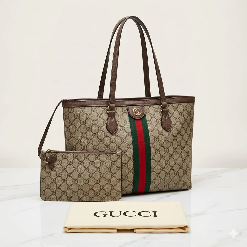 GUCC_I GG SUPREME (BROWN) + WALLET+DUSTBAG