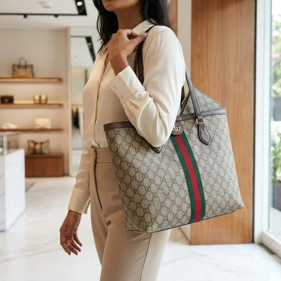 GUCC_I GG SUPREME (BROWN) + WALLET+DUSTBAG - Image 4