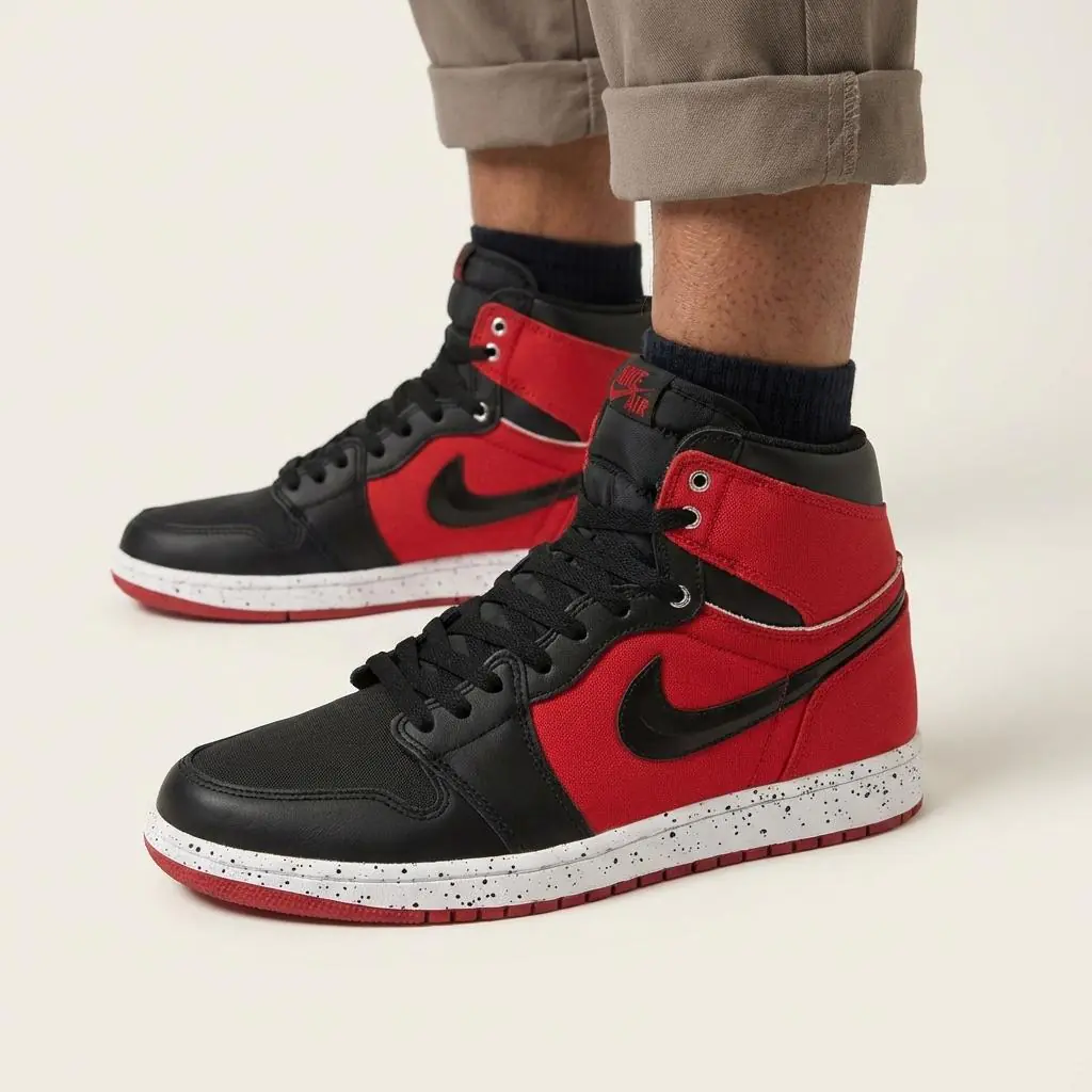 Nik_e Dunk High Gives Off Deadpool — Black & Red High-Top Sneakers